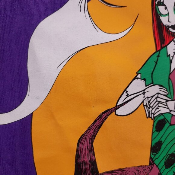 Disney Parks T-shirt Juniors Small Nightmare Before Xmas Crew Graphic Purple Tee - Picture 8 of 8